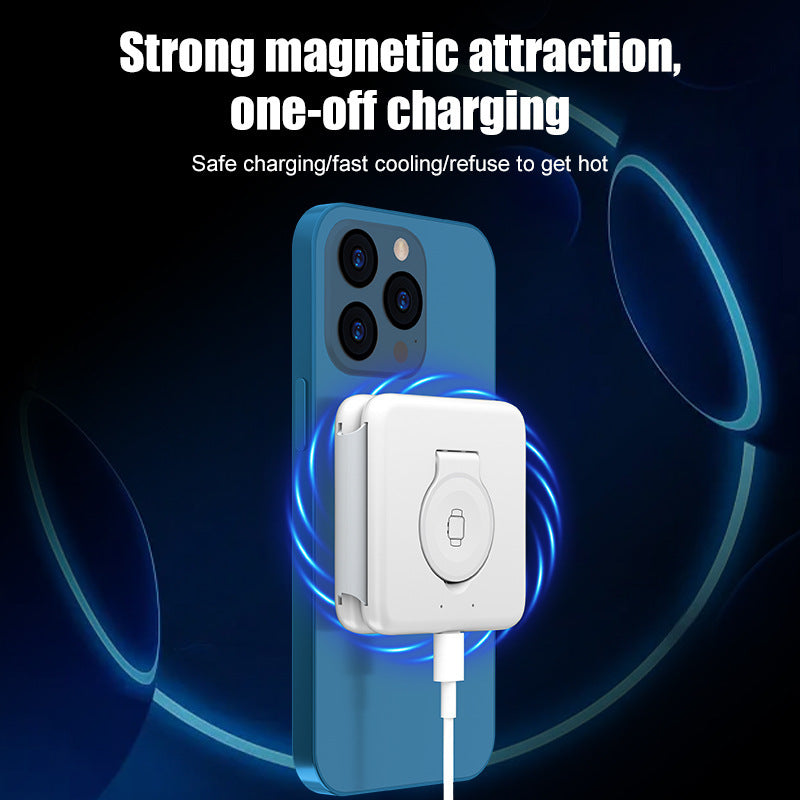 3-in-1 Folding Magnetic Suction Wireless Charger